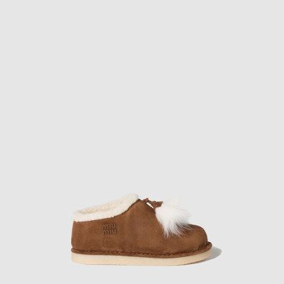 미우미우 여성 시어링 뮬 - Miu Miu Womens Shearling Mule - mis8606x