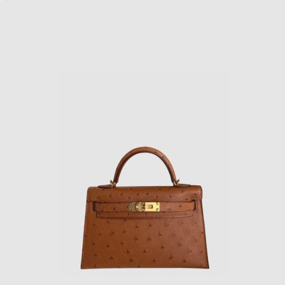 에르메스 여성 켈리 금장 미니백 - Hermes Womens Kelly Gold Mini Bag - heb11446x