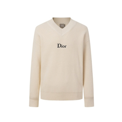 디올 남성 브이넥 스웨터 - Dior Mens V-neck Sweater - dic8933x