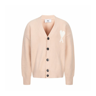 아미 남/녀 브이넥 가디건 - Ami Unisex V-neck Cardigan - amc9678x