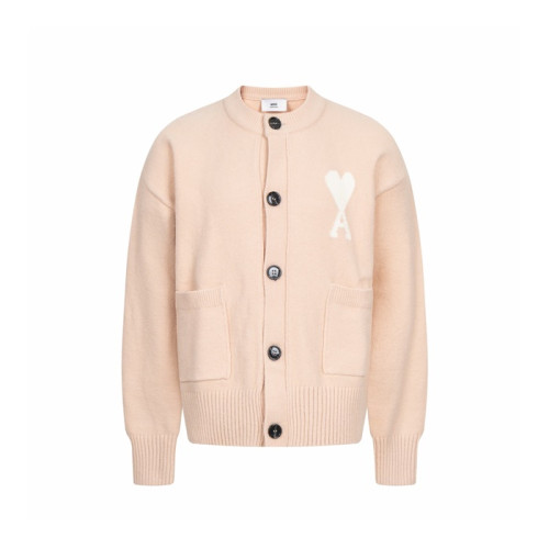 아미 남/녀 브이넥 가디건 - Ami Unisex V-neck Cardigan - amc9682x