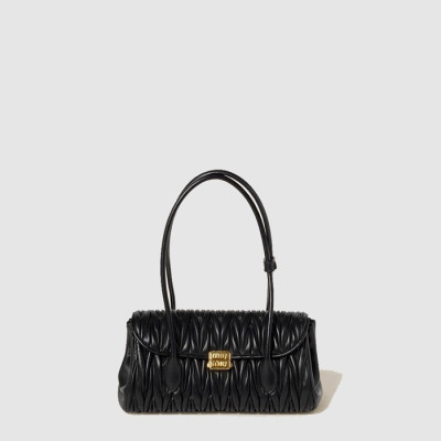 미우미우 여성 마테라쎄 가죽 숄더백 - Miumiu Womens Matelasse Leather Shoulder Bag - mib12009x