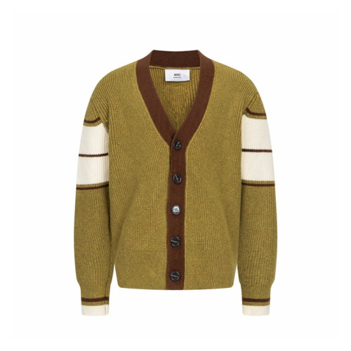 아미 남/녀 브이넥 가디건 - Ami Unisex V-neck Cardigan - amc9748x