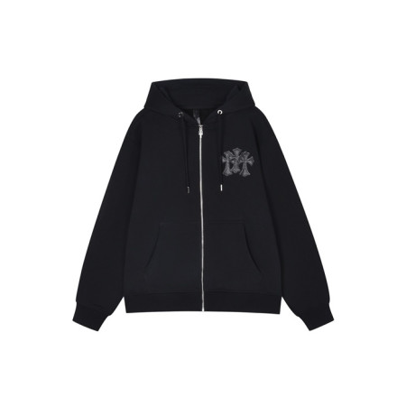 크롬하츠 남성 집업 후디 - Chrom hearts Mens Zip-up Hooded - chc12193x