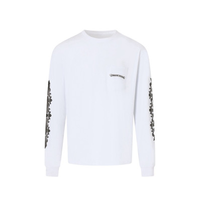 크롬하츠 남성 라운드 긴팔티 - Chrome Hearts Mens Round Tshirt - chc12196x