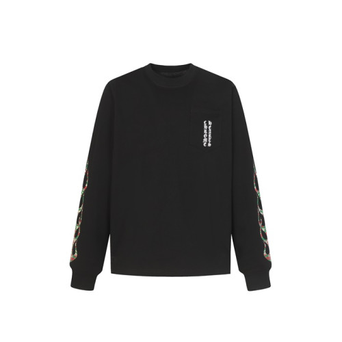 크롬하츠 남성 라운드 긴팔티 - Chrome Hearts Mens Round Tshirt - chc12199x