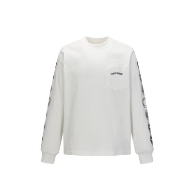 크롬하츠 남성 라운드 긴팔티 - Chrome Hearts Mens Round Tshirt - chc12207x