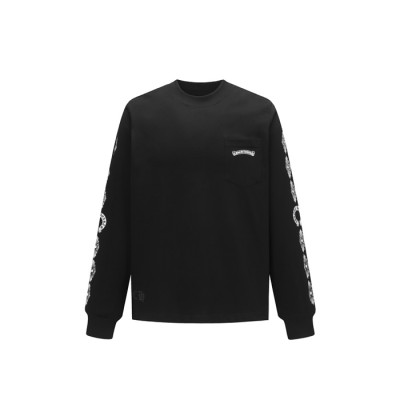 크롬하츠 남성 라운드 긴팔티 - Chrome Hearts Mens Round Tshirt - chc12208x