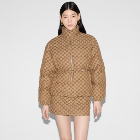 구찌 여성 GG 캔버스 봄버 재킷 - Gucci Womens GG canvas Bomber Jacket - guc12192x