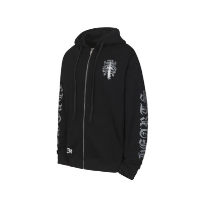 크롬하츠 남성 집업 후디 - Chrom hearts Mens Zip-up Hooded - chc12196x