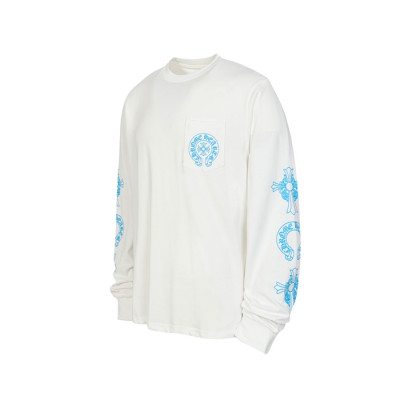 크롬하츠 남성 라운드 긴팔티 - Chrome Hearts Mens Round Tshirt - chc12220x