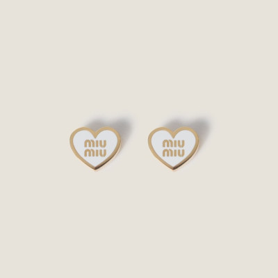 미우미우 여성 에나멜 메탈 귀걸이 - Miumiu Womens Enameled Metal Earrings - acc6216x
