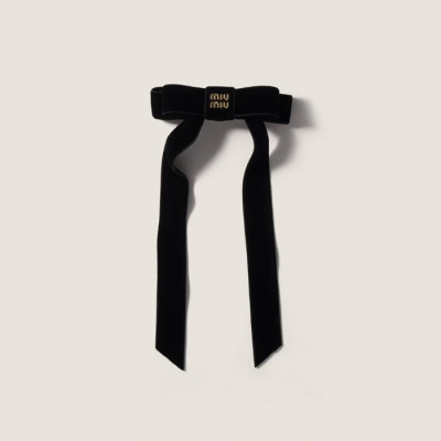 미우미우 여성 벨벳 헤어 클립 - Miumiu Womens Velvet Hair Clip - acc6274x