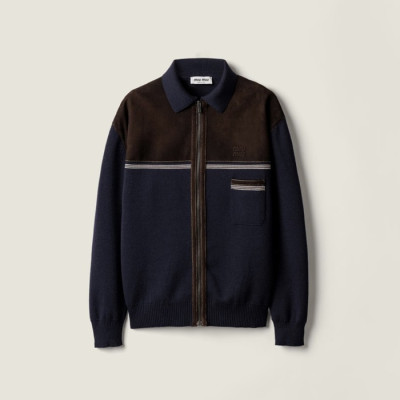 미우미우 남/녀 집업 자켓 - Miumiu Unisex Zip-up Jacket - mic12444x