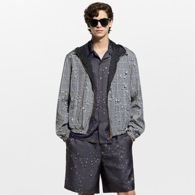 루이비통 남성 모노그램 리버서블 윈드브레이커 - Louis vuitton Mens Monogram Reversible Windbreaker - lvc12463x
