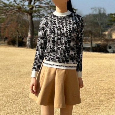 [Pearly Gates] 파리게이츠 여성 트위드패턴 플라워 스웨터 - gol1898x