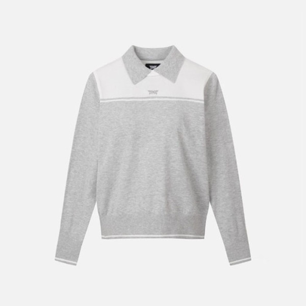 PXG 여성 칼라 블록 스웨터 - gol1912x