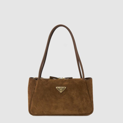 프라다 여성 미디엄 스웨이드 숄더백 1BA444 - Prada Womens Medium Suede Shoulder Bag - prb12706x