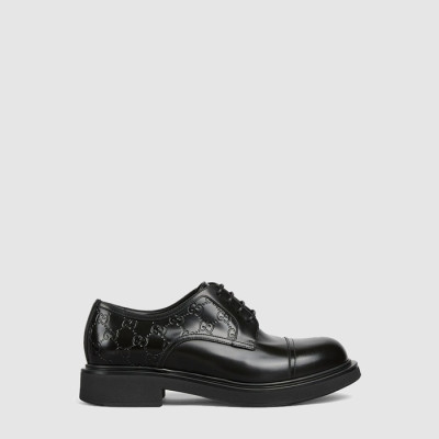 구찌 남성 GG 디테일 레이스업 슈즈 - Gucci Mens GG Detail Lace-Up Shoes - gu8775x