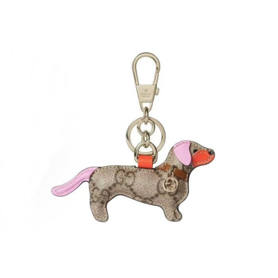 구찌 남/녀 GG 엠블럼 캔버스 강아지 백 참 키체인 - Gucci Unisex Emblem Canvas Key Ring - acc6420x