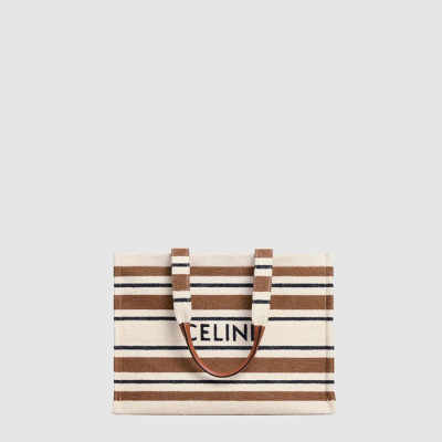 셀린느 여성 라지 타이스 카바스 스트라이프 - Celine Womens Cabas Jacquard Stripe Textile - ceb13010x