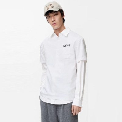 로에베 남성 라운드 반팔티 - Loewe Mens Round Tshirt - loc12709x