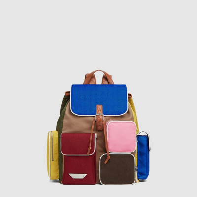 보테가 베네타 남성 크로스로드 멀티 포켓 백팩 - Bottega veneta Mens Crossroad Multi-Pocket Backpack - bvb13035x