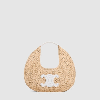 셀린느 여성 클래식 파니에 호보백 라피아 - Celine Womens Classic Pannier Hobo Bag Raffia - ceb13057x
