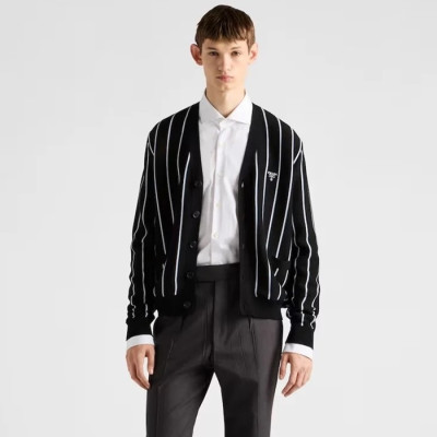 프라다 남성 브이넥 가디건 - Prada Mens V-neck Cardigan - prc12755x