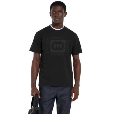 구찌 남성 라운드 반팔티 - Gucci Mens Round Tshirt - guc12760x
