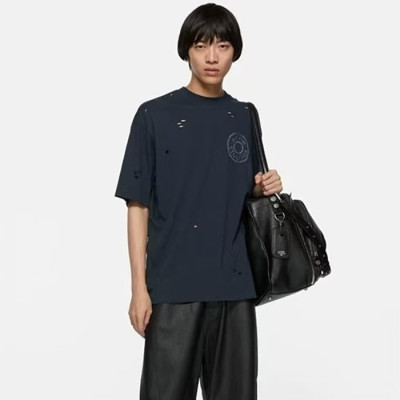 아크네 남성 레이어드 로고 반팔티 - Acne Mens Layered Logo Tshirt - anc12825x