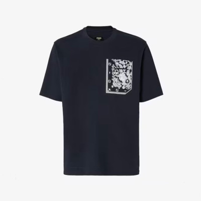 펜디 남성 라운드 반팔 티셔츠 - Fendi Mens Round Tshirt - fec12861x