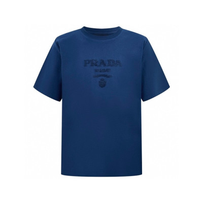 프라다 남성 라운드 반팔티 - Prada Mens Round Tshirt - prc12876x