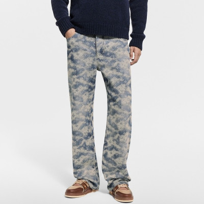 루이비통 남성 트렌디 청바지 - Louis vuitton Mens Trendy Jeans - lvc12894x