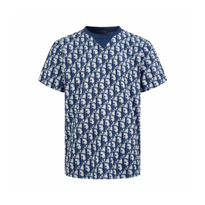 디올 남성 라운드 반팔 티셔츠 - Dior Mens Round Tshirt - dic12922x