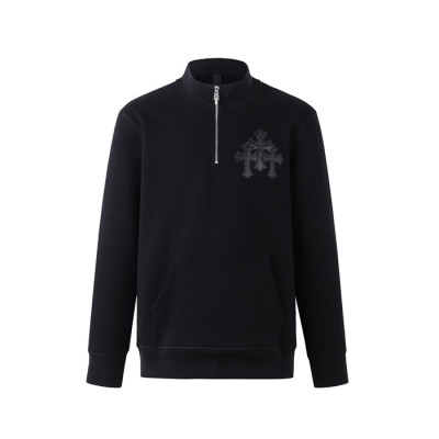 크롬하츠 남성 집업 맨투맨 - Chrome Hearts Mens Zip-up Tshirt - chc12929x