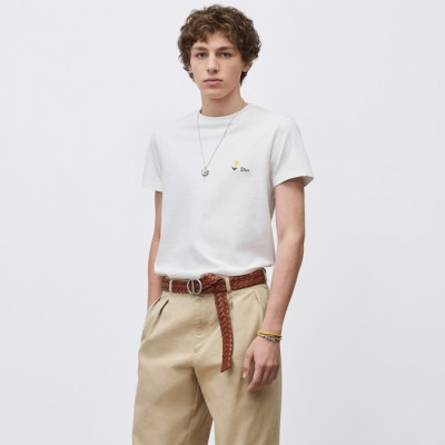 디올 남성 라운드 반팔 티셔츠 - Dior Mens Round Tshirt - dic13031x
