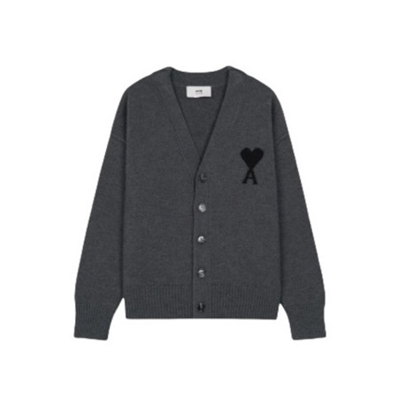 아미 남/녀 브이넥 가디건 - Ami Unisex V-neck Cardigan - amc13060x