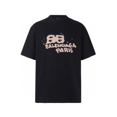 발렌시아가 남성 라운드 반팔 티셔츠 - Balenciaga Mens Round Tshirt - bac13066x