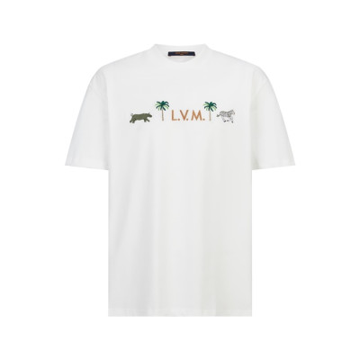루이비통 남성 라운드 반팔 티셔츠 - Louis vuitton Mens Round Tshirt - lvc13068x