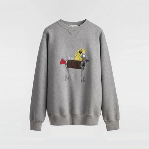 디올 남성 기모 맨투맨 - Dior Mens Round Tshirt - dic13089x