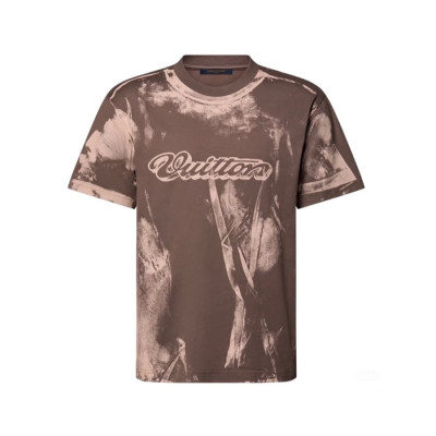 루이비통 남성 라운드 반팔 티셔츠 - Louis vuitton Mens Round Tshirt - lvc13100x