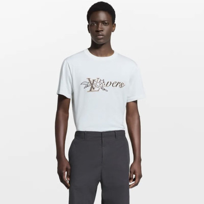 루이비통 남성 라운드 반팔 티셔츠 - Louis vuitton Mens Round Tshirt - lvc13102x