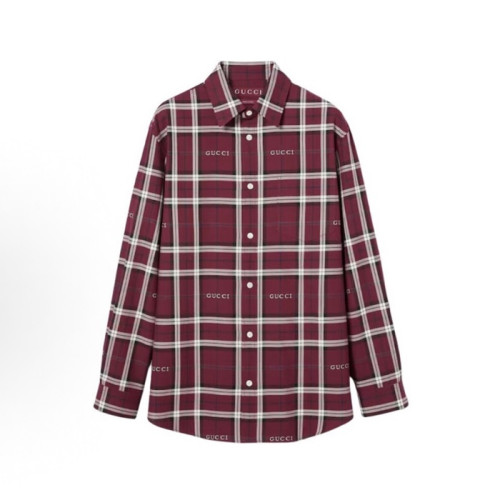 구찌 남성 체크 셔츠 -  Gucci Mens Flanner Shirt - guc13183x