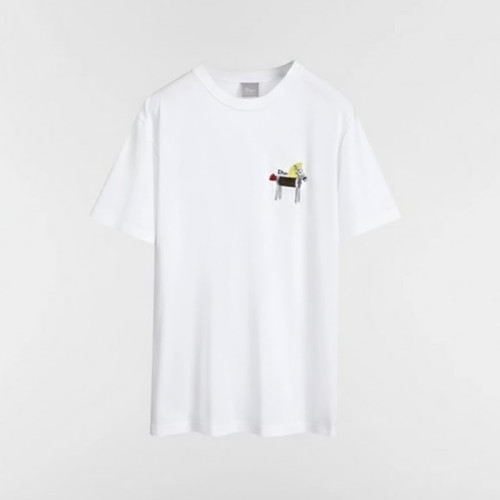디올 남성 라운드 반팔 티셔츠 - Dior Mens Round Tshirt - dic13187x