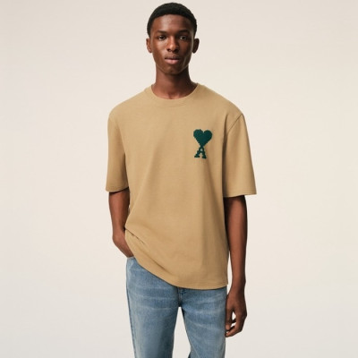 아미 남성 라운드 반팔티 - Ami Mens Round Tshirt - amc13212x