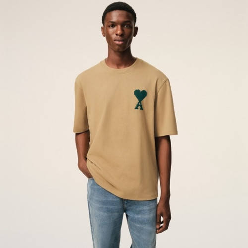 아미 남성 라운드 반팔티 - Ami Mens Round Tshirt - amc13212x