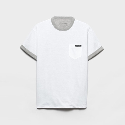 프라다 남성 양면 라운드 반팔티 - Prada Mens Round Tshirt - prc13214x