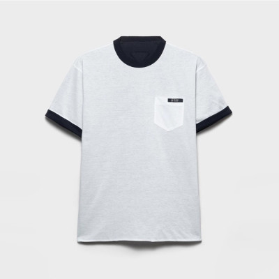 프라다 남성 양면 라운드 반팔티 - Prada Mens Round Tshirt - prc13215x