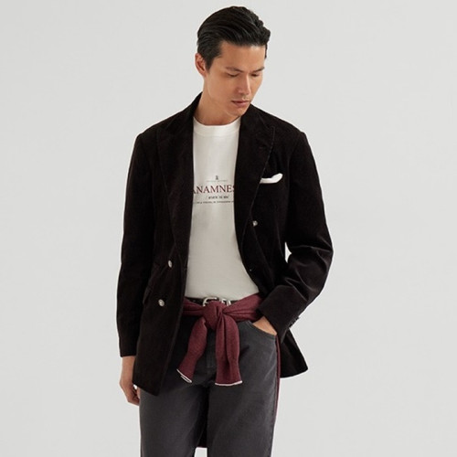 브루넬로쿠치넬리 남성 라운드 티셔츠 - Brunello Cucinelli Mens Round Tshirt - brc13259x